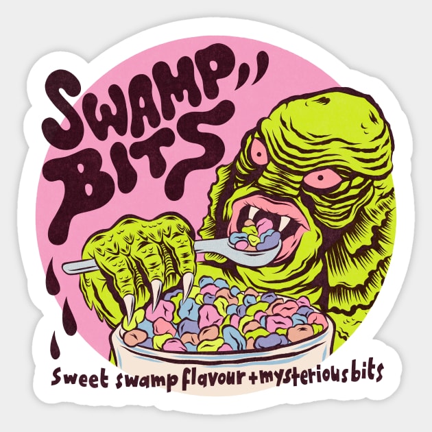 Creature from the cereal lagoon Sticker by Bad Taste Forever